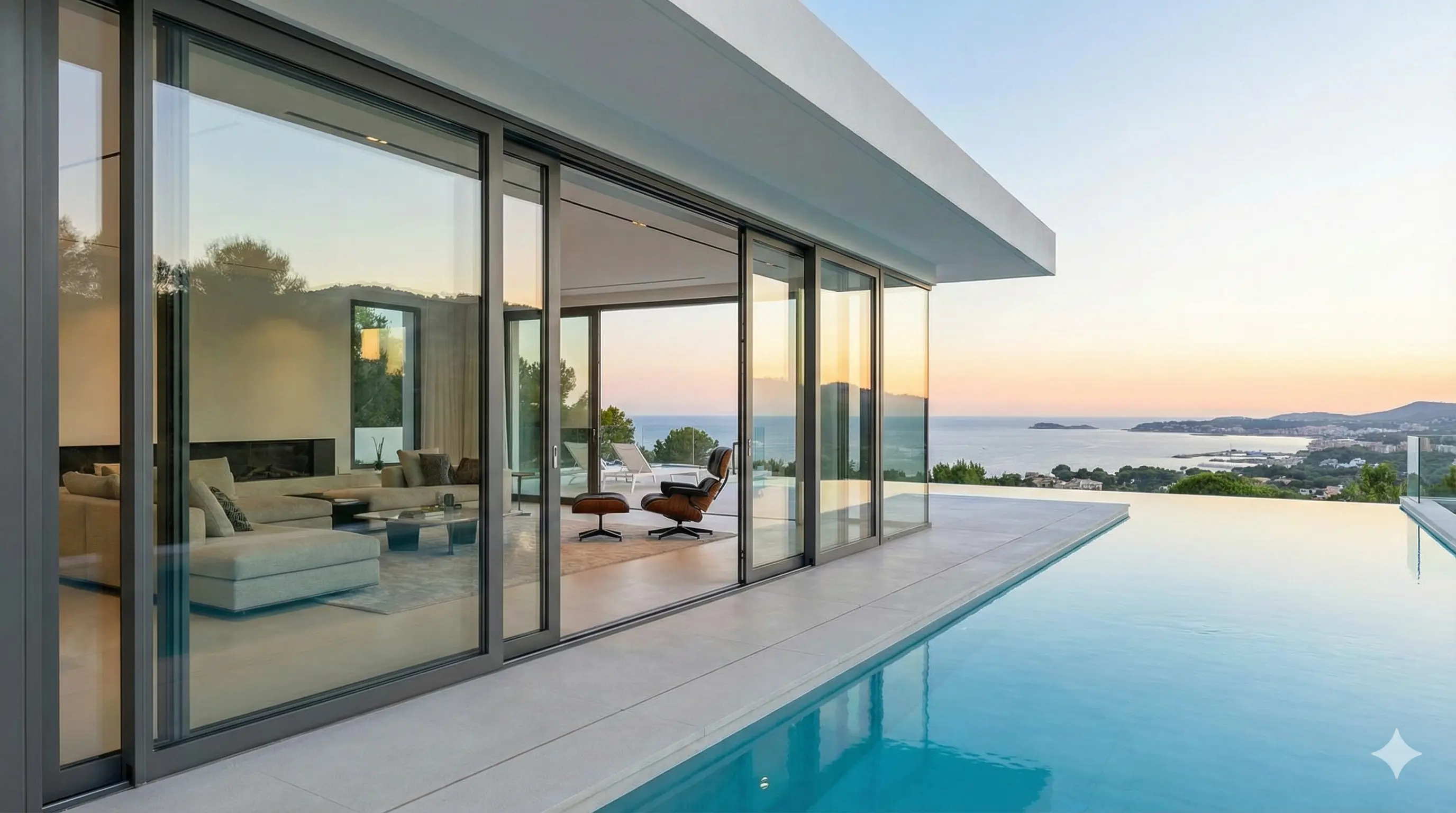 Finestra in alluminio moderna